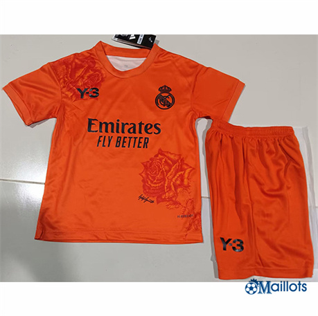 Grossiste Maillot football Real Madrid Enfant Y3 orange 2024-2025
