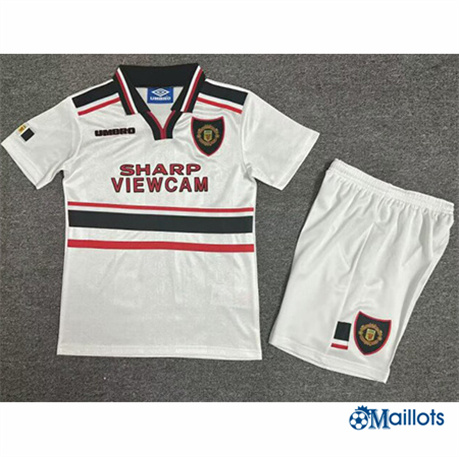 Grossiste Maillot foot Rétro Manchester United Enfant Exterieur 1998-99