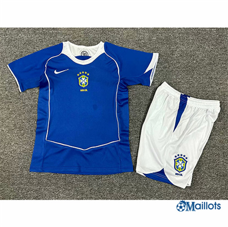 Grossiste Maillot football Rétro Brésil Enfant Exterieur 2004