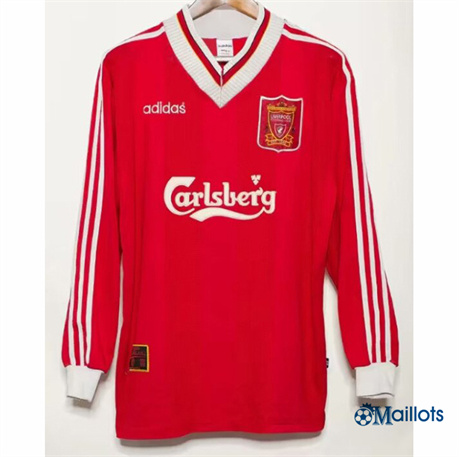 Grossiste Maillot foot Rétro FC Liverpool Domicile Manche Longue 1995-96