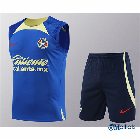 Grossiste Maillot football América Debardeur et Shorts Ensemble Training bleu 2024-2025