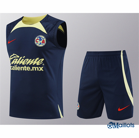 Grossiste Maillot football América Debardeur et Shorts Ensemble Training bleu marine 2024-2025