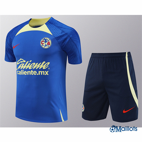 Grossiste Maillot foot América et Shorts Ensemble Training bleu 2024-2025