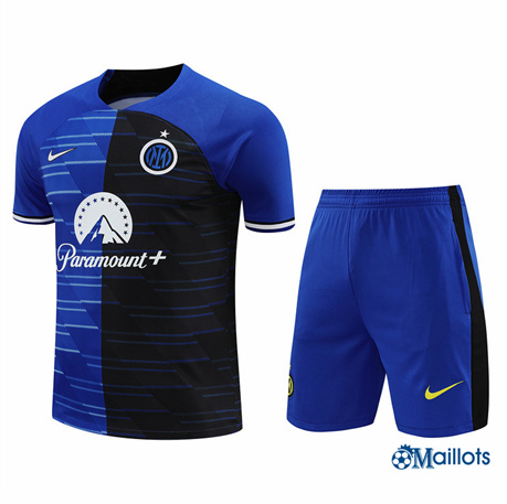Grossiste Maillot football Inter Milan et Shorts Ensemble Training bleu 2024-2025
