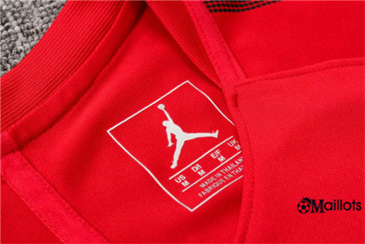 Grossiste Maillot foot PSG Jordan Entraînement Noir/Rouge 2018/2019 pas cher