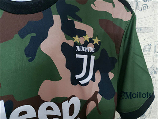 Grossiste Maillot foot Juventus Armee Verte 2019 2020 Pas chèr