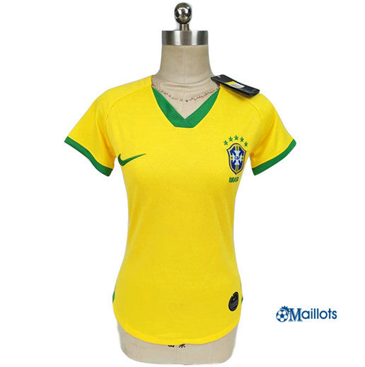Maillot foot Brésil Femme Domicile Jaune 2019 2020