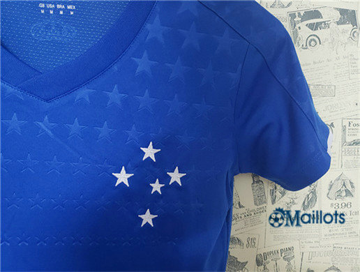 Grossiste Maillot foot Camisa Cruzeiro Femme Domicile Bleu 2019 2020 Pas chèr