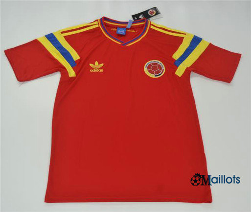 Maillot sport Vintage Colombie Rouge 1990