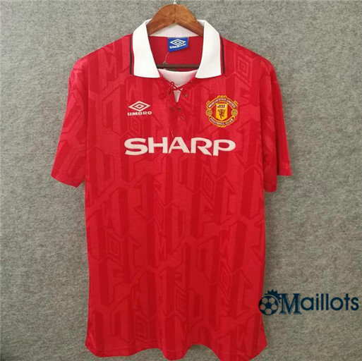 Maillot Rétro football Manchester United Domicile Rouge 1994