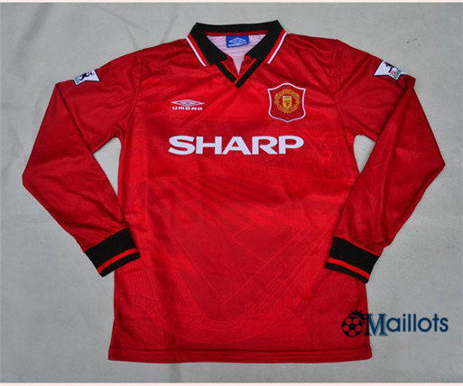 Maillot sport Vintage Manchester United Manche Longue Domicile Rouge 1994