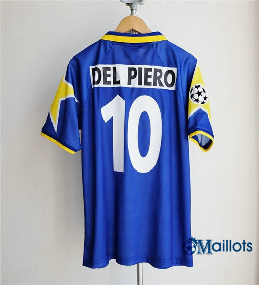Maillot Rétro football Champions League Juventus Exterieur Bleu (10 Del Piero) 1995-96