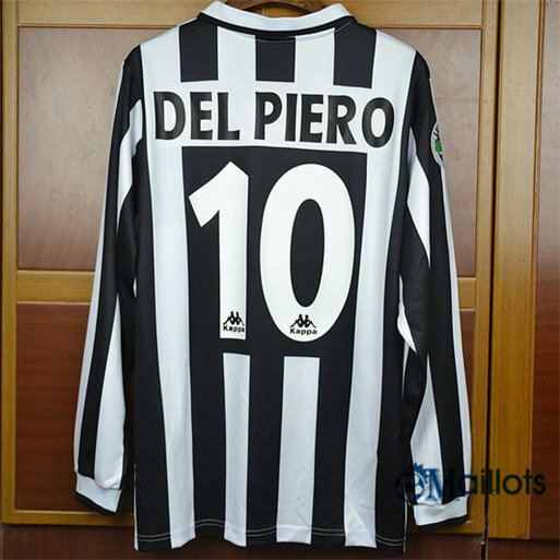 Maillot Rétro football Juventus Manche Longue Domicile (10 Del Piero) 1996-97