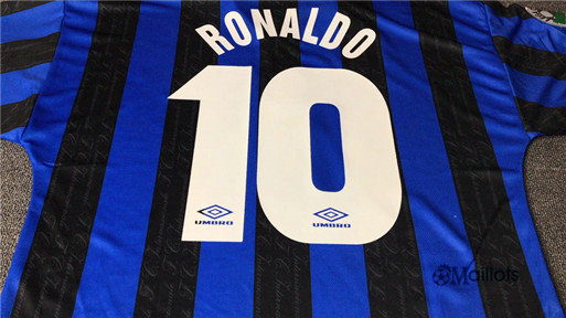 Thaïlande Maillot Rétro football club Inter Milan Domicile (10 RONALDO) 1997-1998 pas cher
