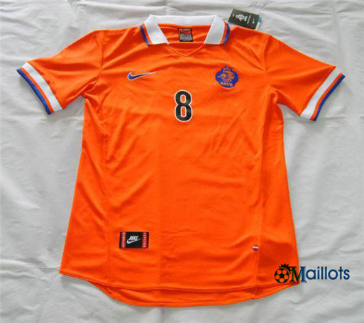 Thaïlande Maillot Rétro foot Pays Bas Domicile (8 Bergkamp) 1997-1998 pas cher