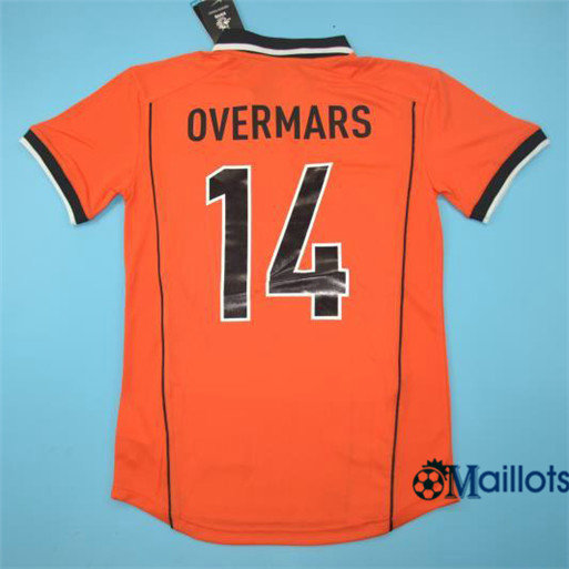 Maillot sport Vintage Pays Bas Domicile (orange 14 Overmars) 1998-00