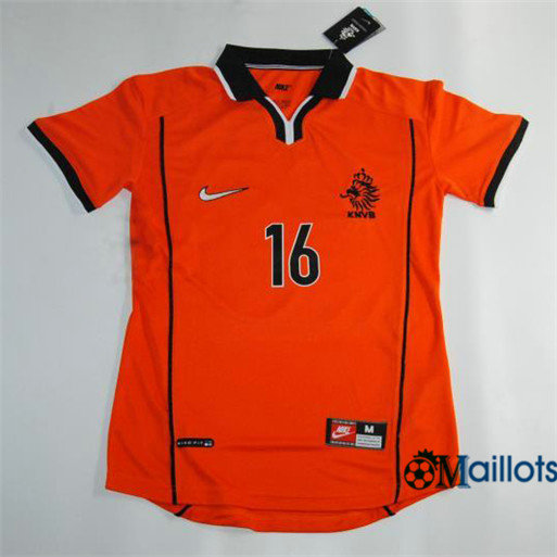 Thaïlande Maillot Rétro foot Pays Bas Domicile (orange 16 Davids) 1998-1999-2000 pas cher