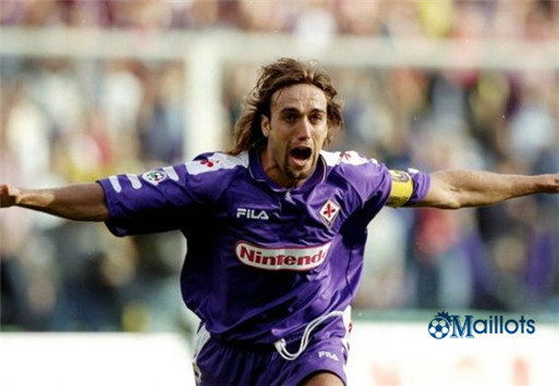 Foot Rétro Maillot  Fiorentina Domicile 1998/1999 pas cher