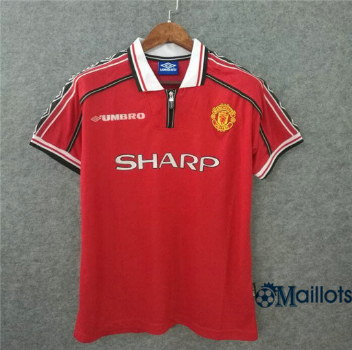 Maillot sport Vintage Manchester united Domicile 1998-99