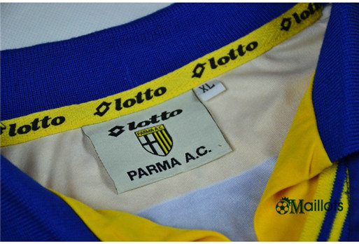 Classique Maillot foot Rétro Parma Calcio Domicile Jaune 1998/1999 pas cher