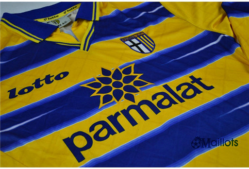 Foot Rétro Maillot  Parma Calcio Domicile Jaune 1998/1999 pas cher
