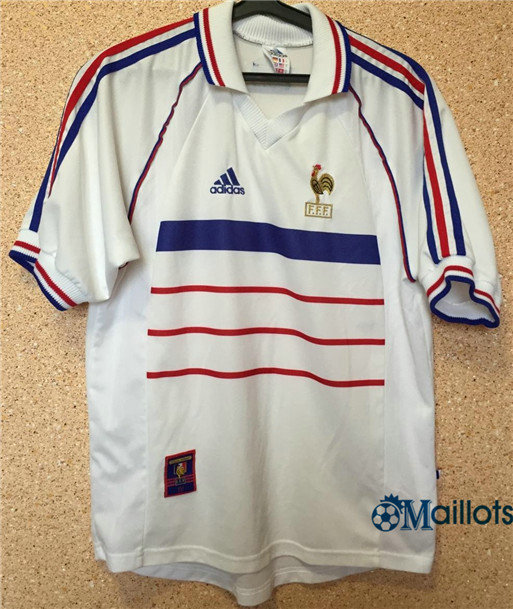 Maillot Rétro foot france Exterieur Blanc 1998-99