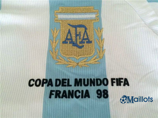 Prix de Maillot foot Vintage fc Coupe du Monde Argentina Domicile 1998 pas cher