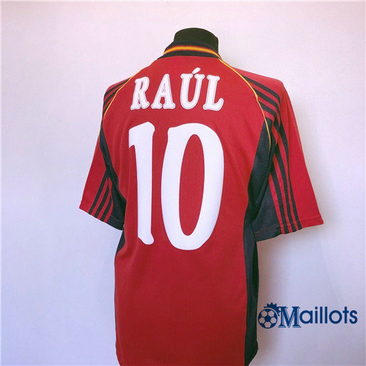 Maillot Rétro foot Espagne Domicile (10 Raul) 1998