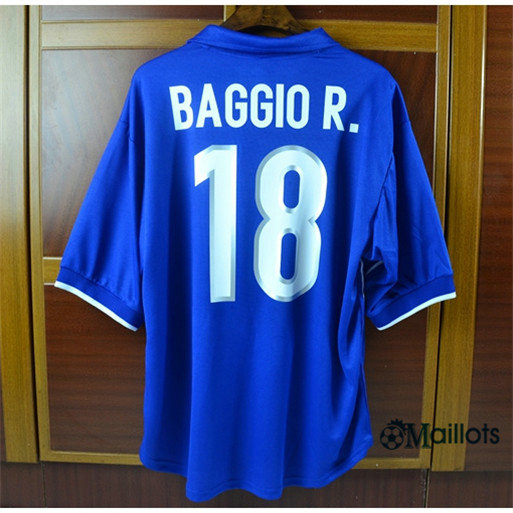 Maillot Rétro foot Italie Domicile (18 Baggio R) 1998