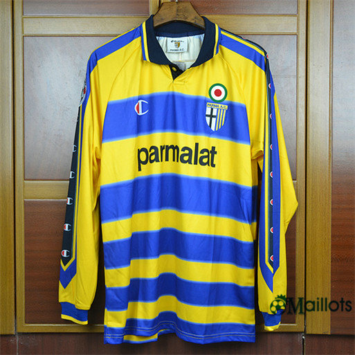 Thaïlande Maillot Rétro football club Parma Calcio Manche Longue Domicile 1999-2000 pas cher