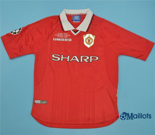 Maillot sport Vintage Manchester United Domicile 1999