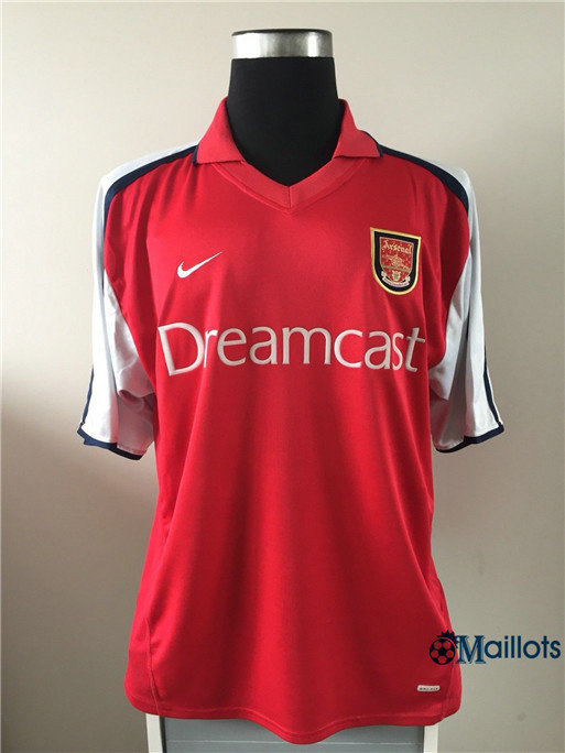 Thaïlande Maillot Rétro football club Arsenal Domicile 2000-2002 pas cher