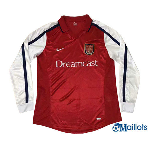 Thaïlande Maillot sport Vintage Arsenal Manche Longue Domicile 2000-2002 pas cher