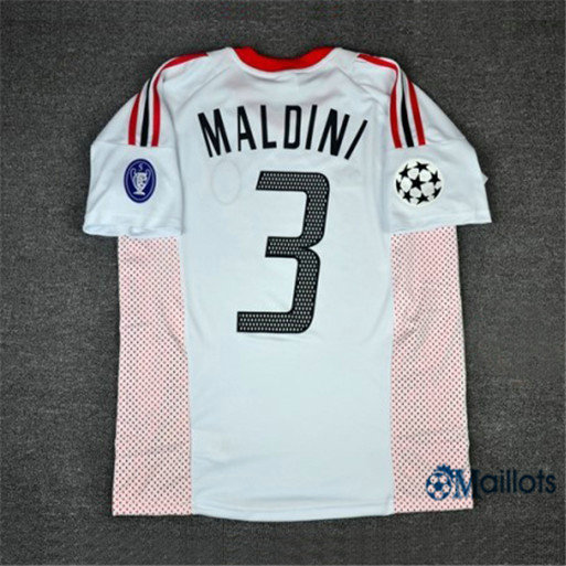 Maillot Rétro football Milan AC Exterieur (3 Paolo Maldini) 2002-03