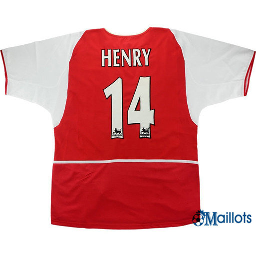 Maillot sport Vintage Arsenal Domicile (14 Henry) 2002-04