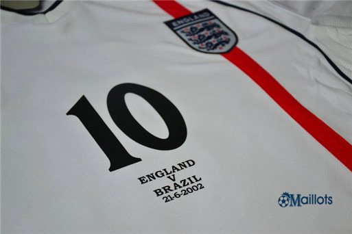 Magasin Maillot foot Vintage fc Coupe du Monde Angleterre Domicile (10 Owen) 2002 pas cher
