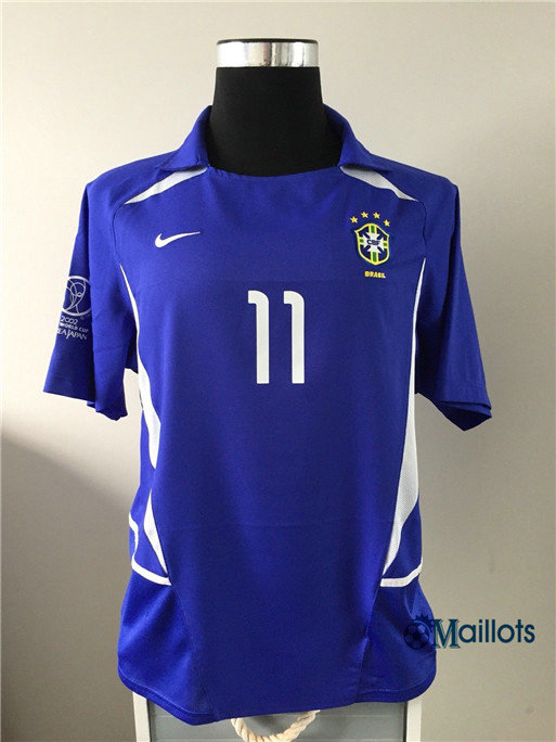 Thaïlande Maillot Rétro foot Coupe du Monde Bresil Exterieur Bleu (11 RONALDINHO) 2002 pas cher