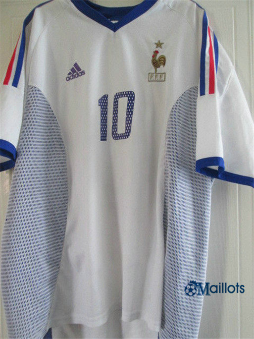 Thaïlande Maillot sport Vintage Coupe du Monde France Exterieur (10 Zidane) 2002 pas cher