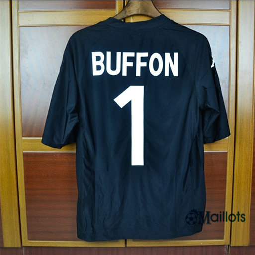 Maillot Rétro foot Italie Gardien de but Noir (1 Buffon) 2002