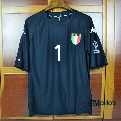 Thaïlande Maillot Rétro foot Coupe du Monde Italie goalkeeper Noir (1 Buffon) 2002 pas cher
