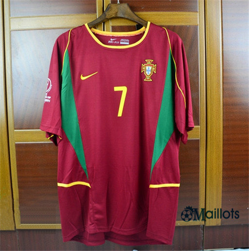 Thaïlande Maillot sport Vintage Coupe du Monde Portugal Domicile (7 FIGO) 2002 pas cher
