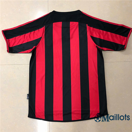 Thaïlande Maillot sport Vintage Milan AC Domicile 2003-2004 pas cher