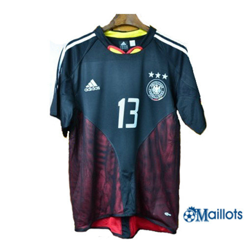 Thaïlande Maillot Rétro foot Coupe du Europe Allemagne Exterieur Noir (13 BALLACK) 2004 pas cher