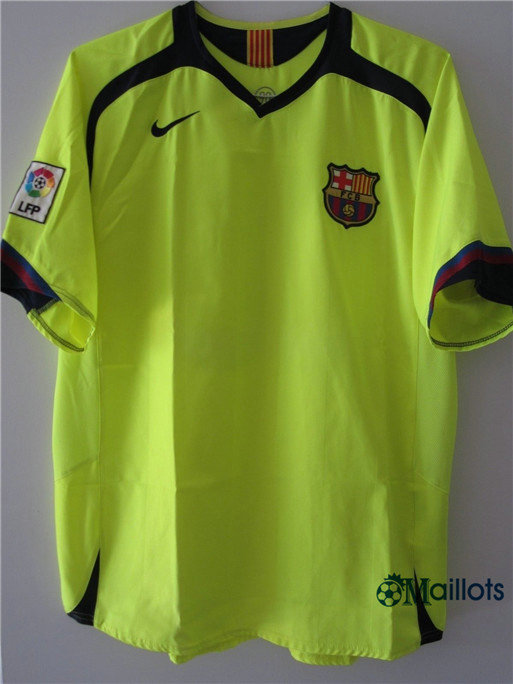 Maillot Rétro football Barcelone Exterieur Vert 2005-06