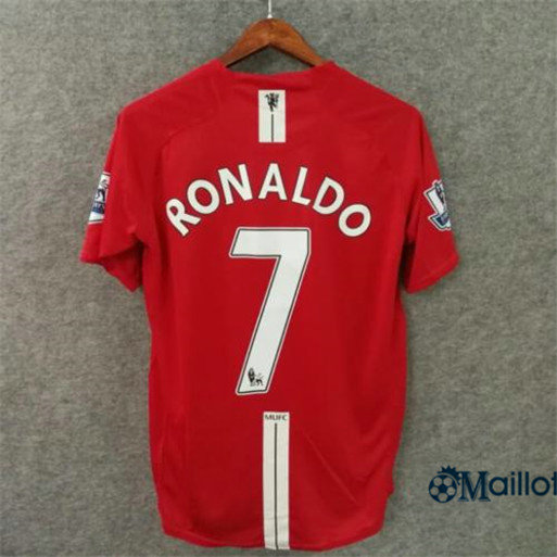 Maillot Rétro football Manchester United Domicile (7 Ronaldo) 2007-08