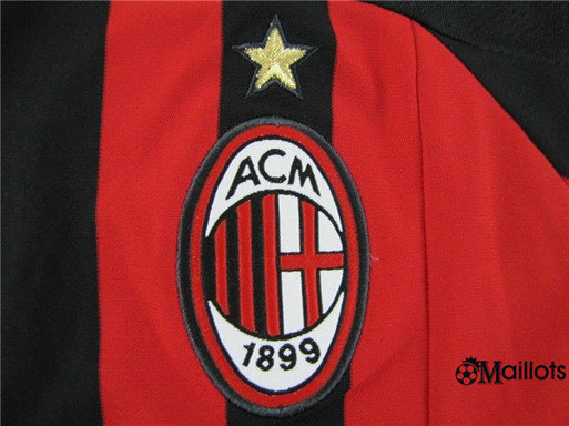 Cadre Maillot Vintage foot Milan AC Domicile 2007/2008 pas cher