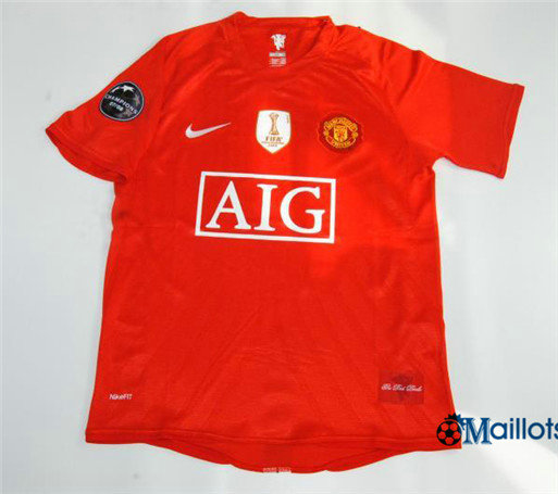 Maillot Rétro football sleeve Manchester United 2007-08