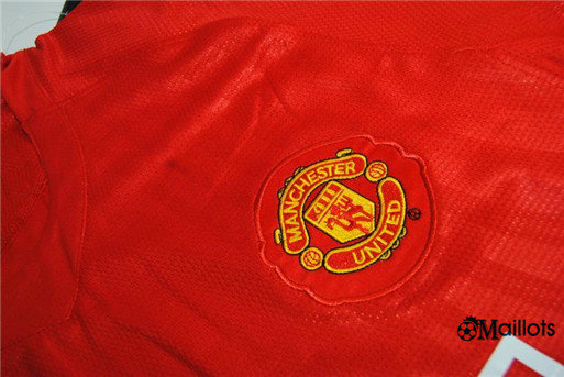 Fournit Maillot foot Rétro sleeve Manchester United 2007/2008 pas cher