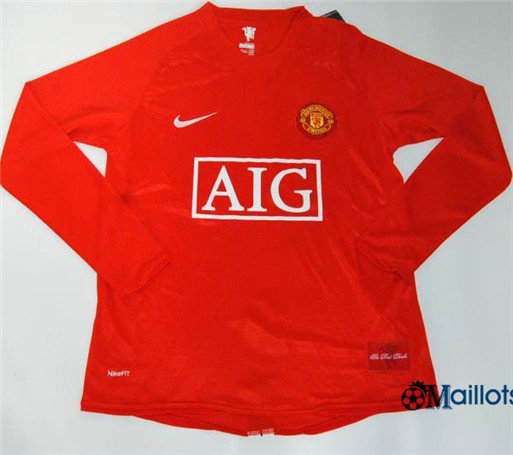 Maillot sport Vintage sleeve Manchester United Manche Longue 2007-08