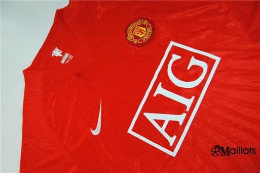 Vendre Maillot Vintage fc football sleeve Manchester United Manche Longue 2007/2008 pas cher